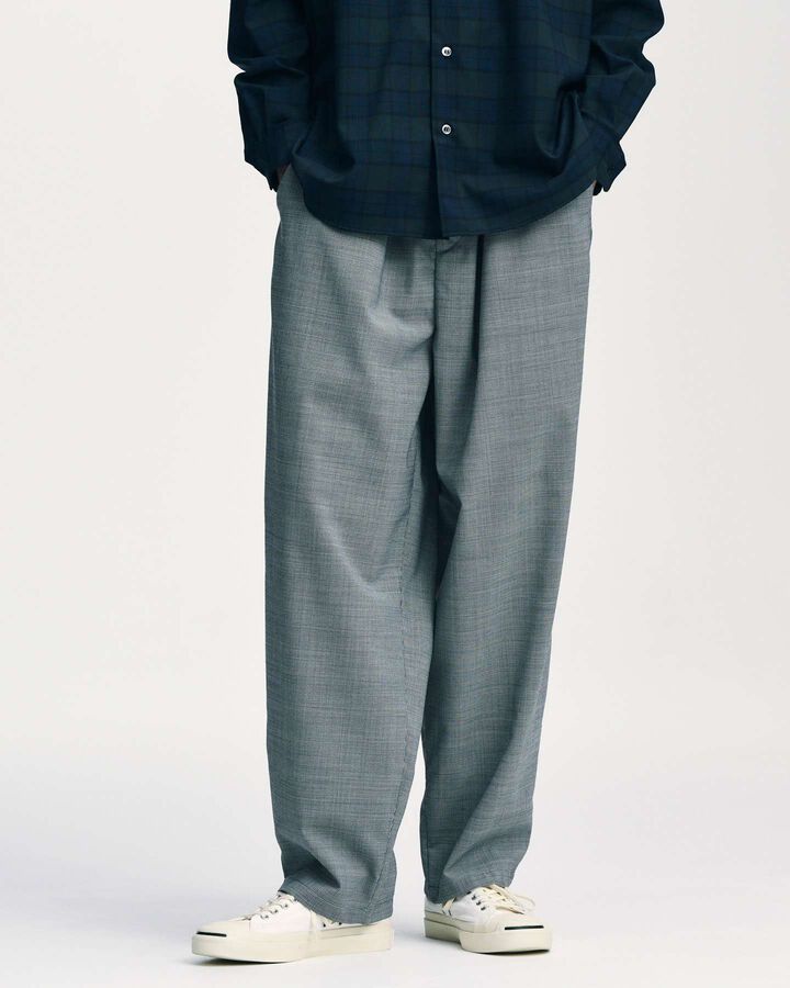 TROPICAL CHECK TAPERED BOLD PANTS,A, medium image number 4