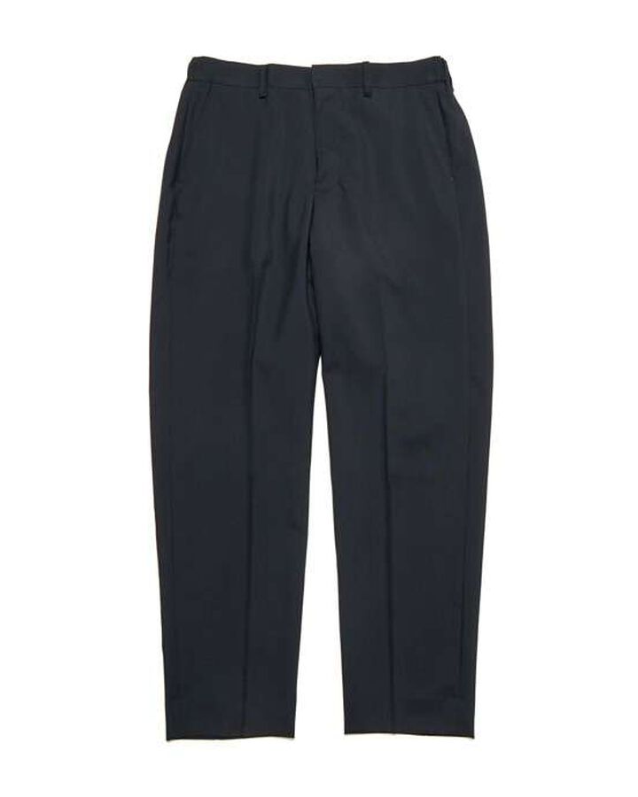 SUMMER MERINO WOOL TAPERED EASY SLACKS,BLACK, medium image number 0