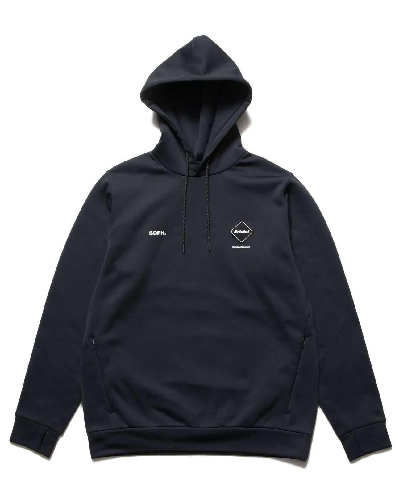 STRETCH FLEECE HOODIE,BLACK, large image number 0
