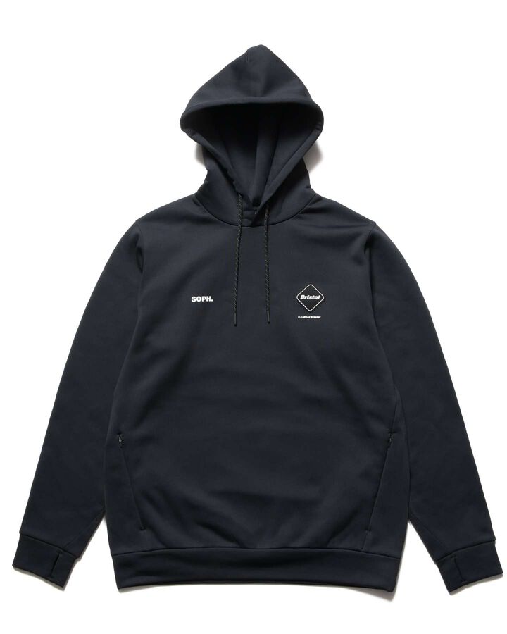 STRETCH FLEECE HOODIE,BLACK, medium