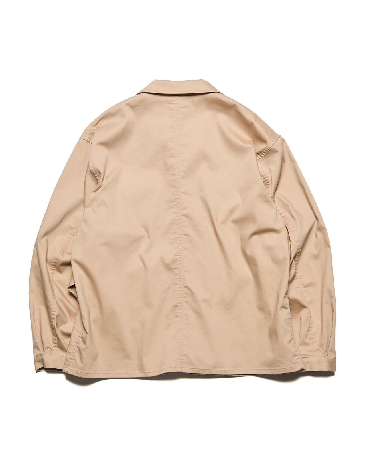 STRETCH TWILL FATIGUE SHIRT,BEIGE, large image number 1