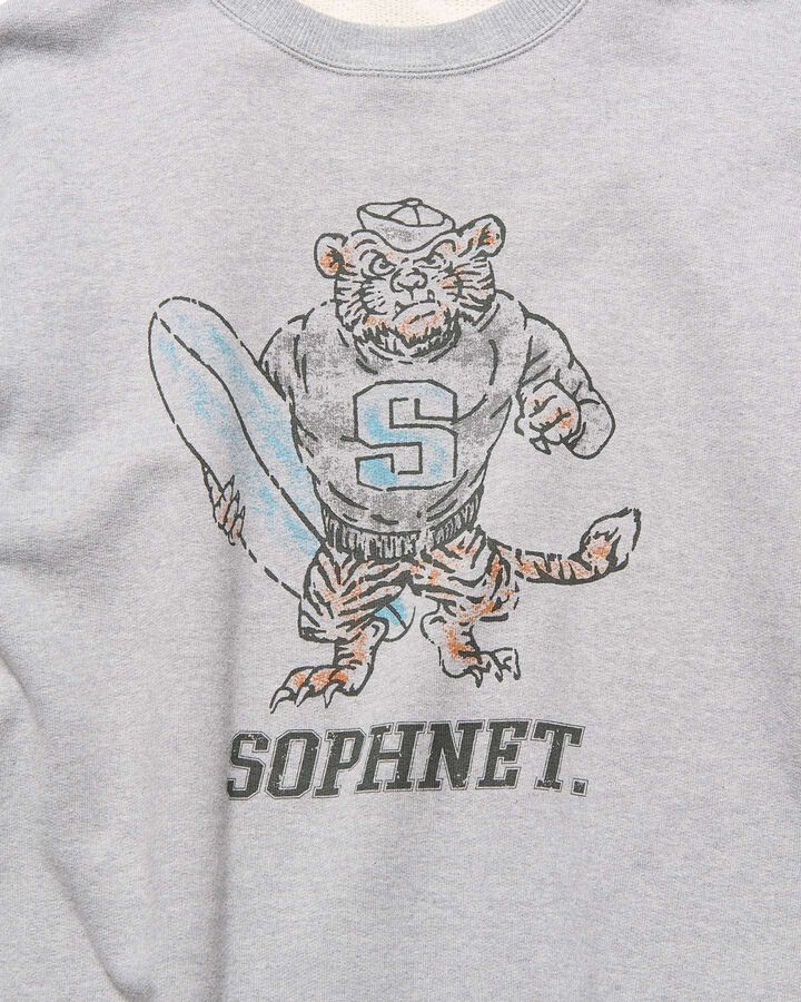 VINTAGE GRAPHIC CREWNECK SWEAT,GRAY, medium image number 2