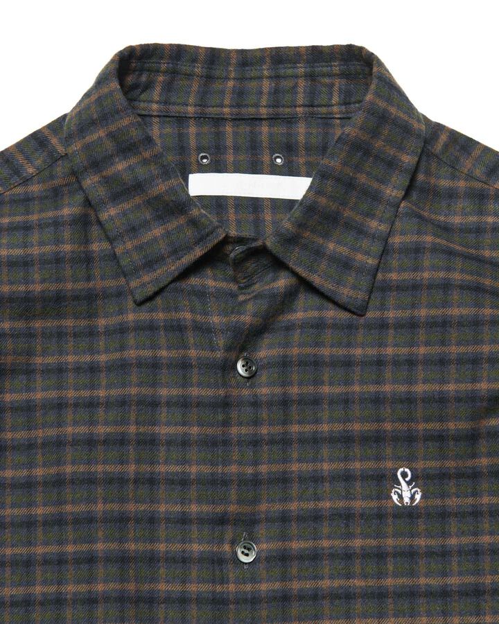 COTTON FLANNEL RELAX-FIT SHIRT,KHAKI, medium image number 2