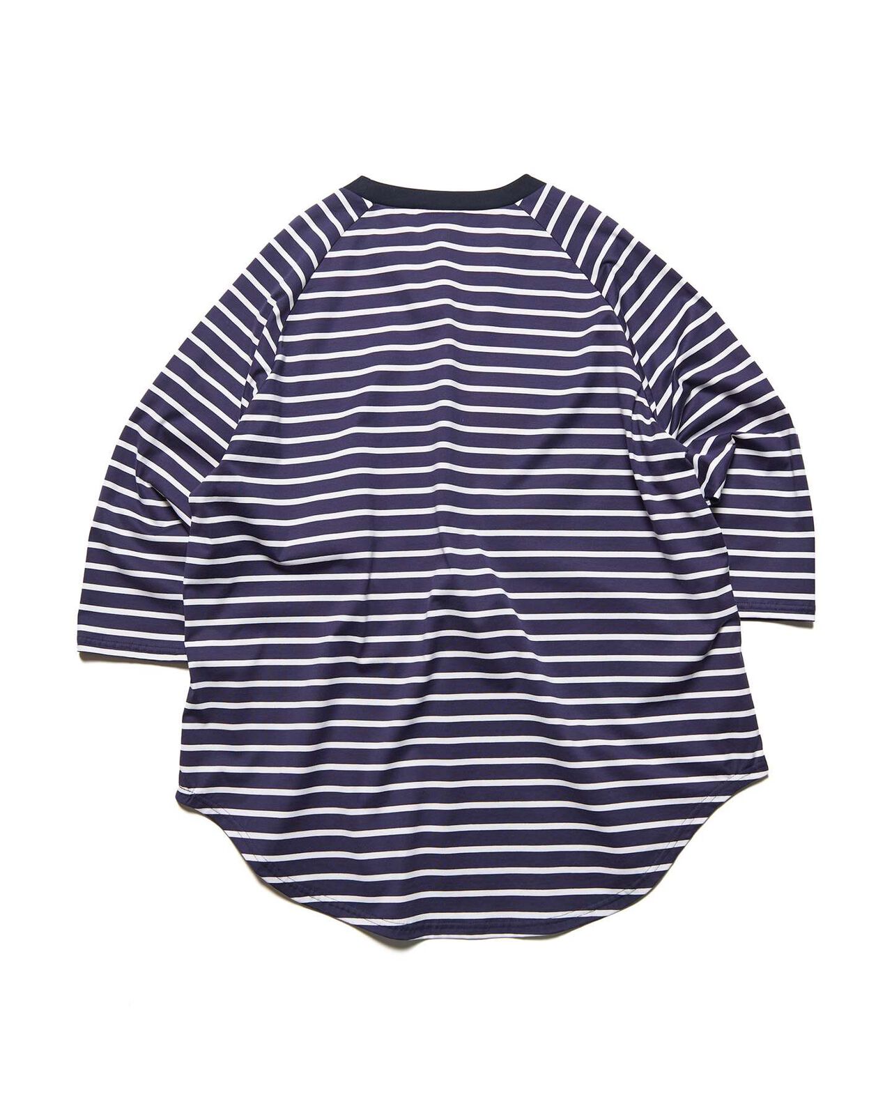 BORDER RAGLAN 3/4 SLEEVE WIDE TEE,NAVY, large image number 1