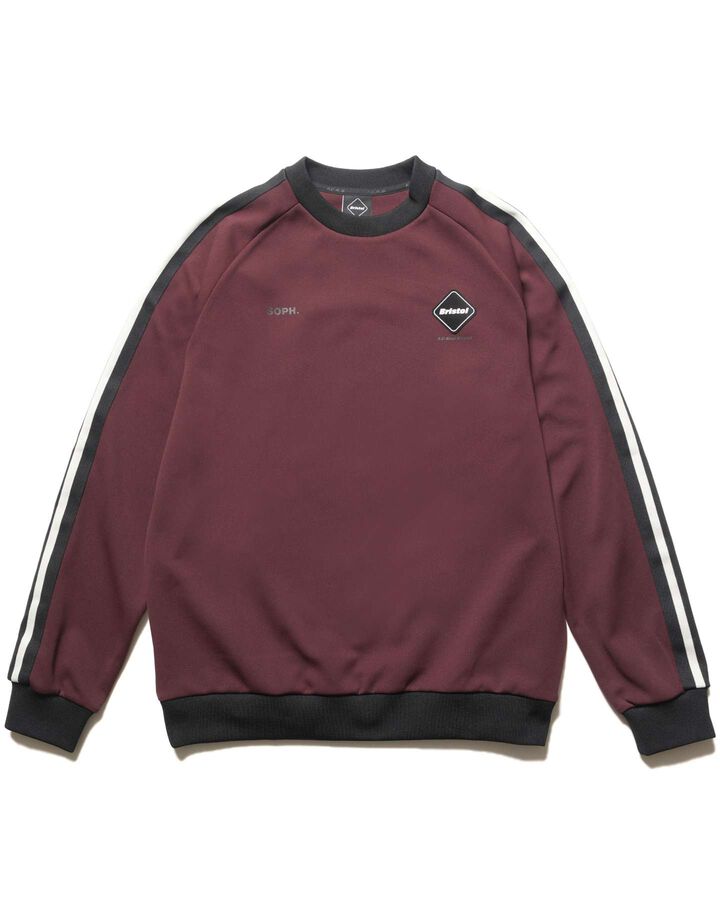 TRAINING TRACK CREWNECK TOP,BURGUNDY, medium image number 0