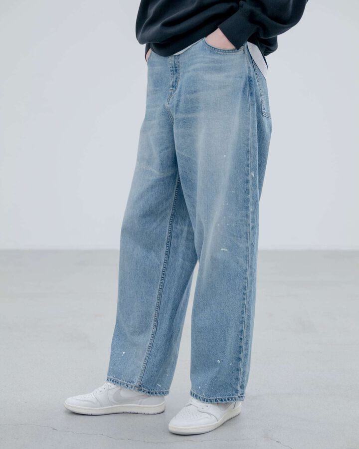 DAMAGED BOLD-FIT JEANS,INDIGO, medium image number 7