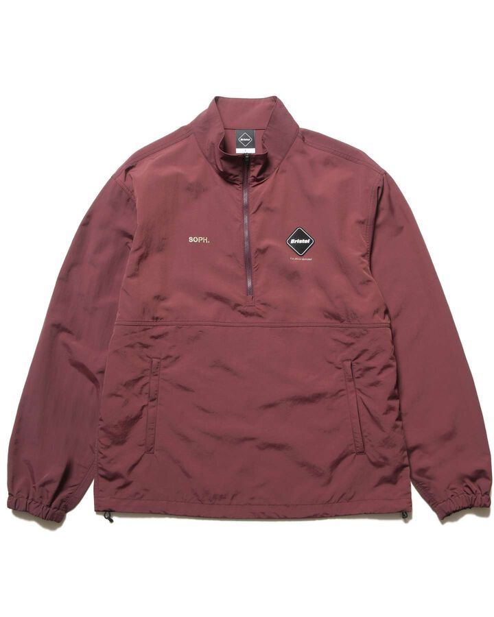 NYLON QUARTER-ZIP BLOUSON,BURGUNDY, medium image number 0