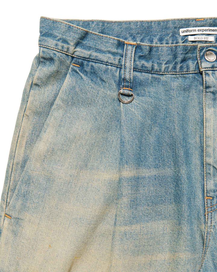 FADE DENIM BOLD-FIT TUCK JEANS,INDIGO, medium image number 2