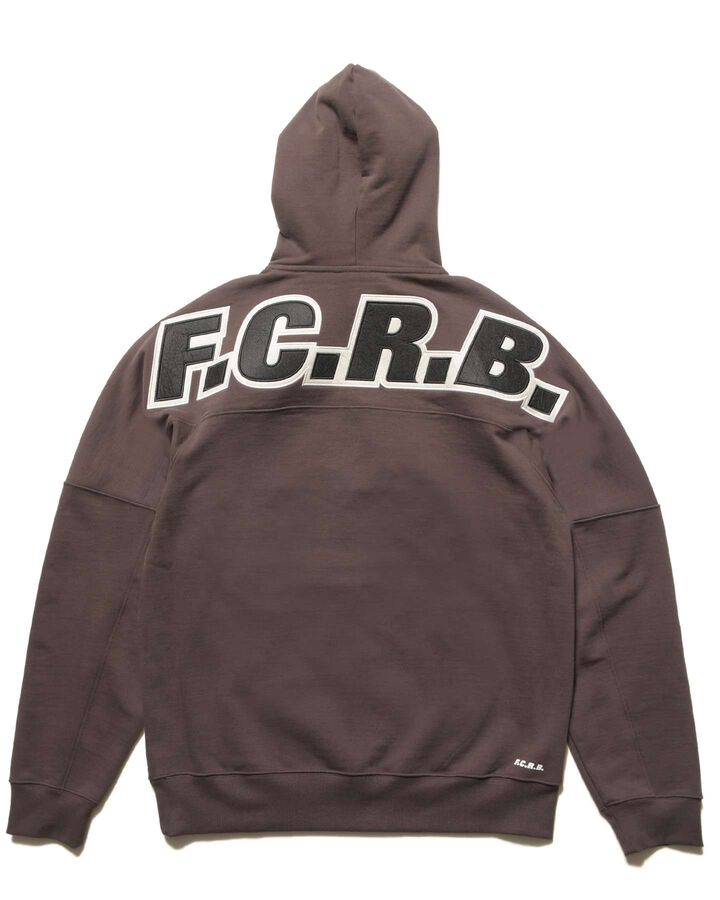 BIG LOGO BAGGY SWEAT HOODIE,BROWN, medium image number 1