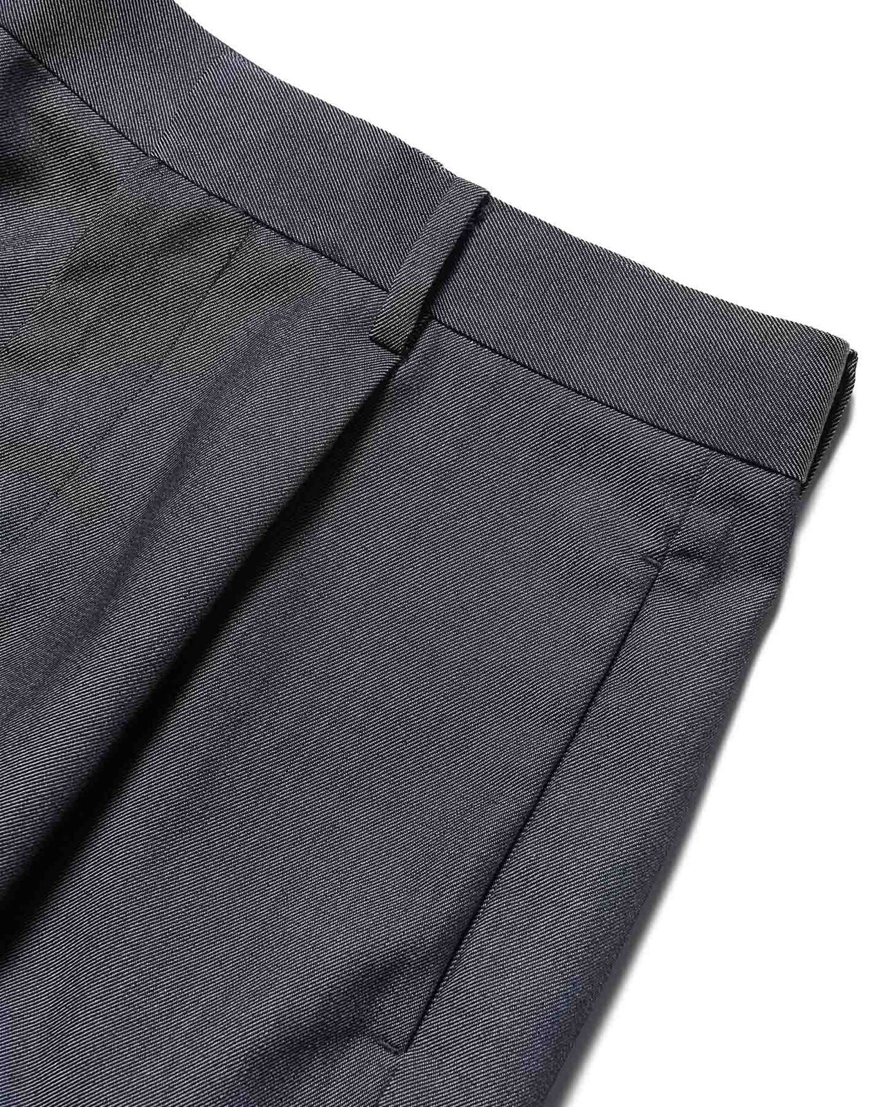 DENIM SIDE POCKET TAPERED CROPPED SLACKS,BLACK, large image number 3