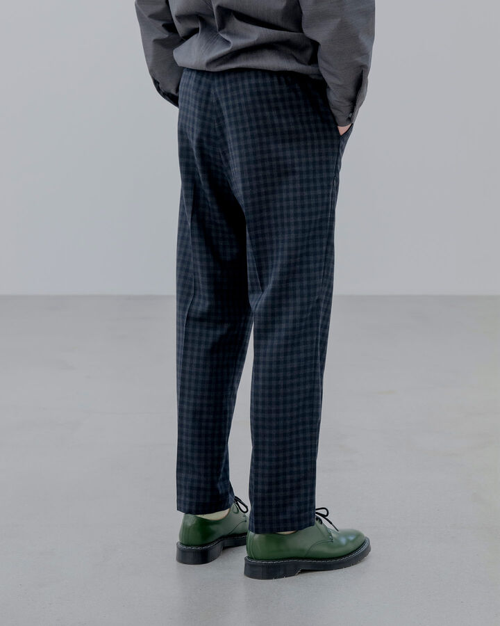 STRETCH WOOL SIDE POCKET TAPERED PANTS,NAVY, medium image number 5