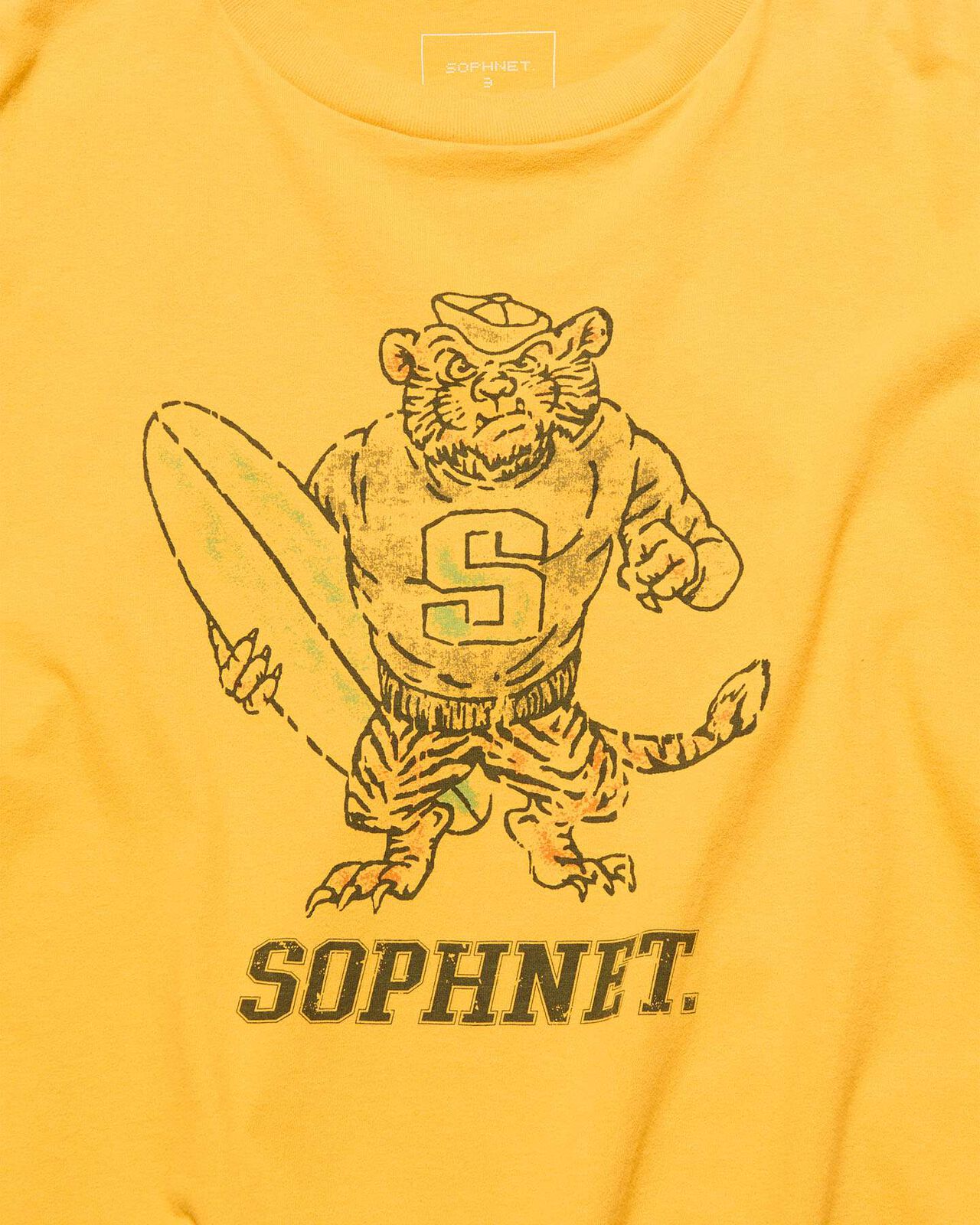 VINTAGE GRAPHIC WIDE TEE,YELLOW, large image number 2
