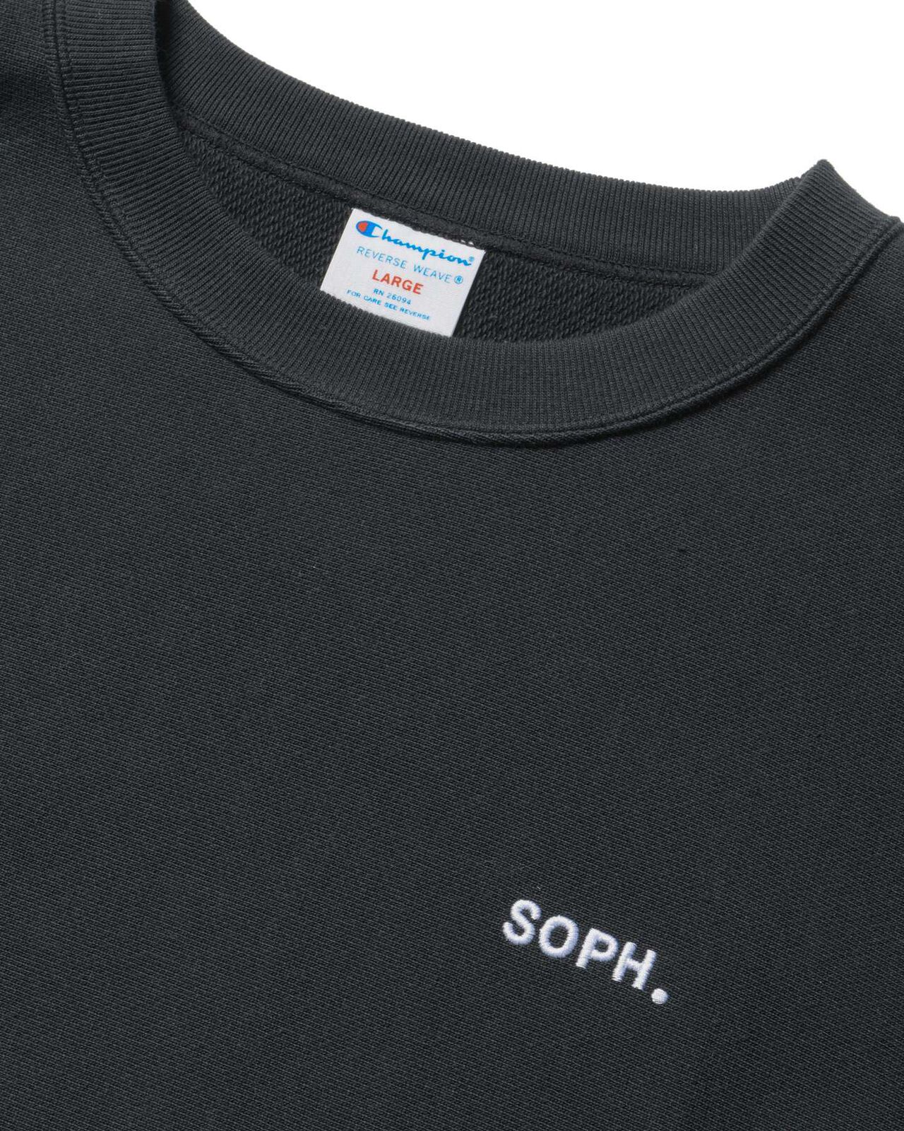 Champion REVERSE WEAVE BASIC S/S CREWNECK SWEAT,BLACK, large image number 2