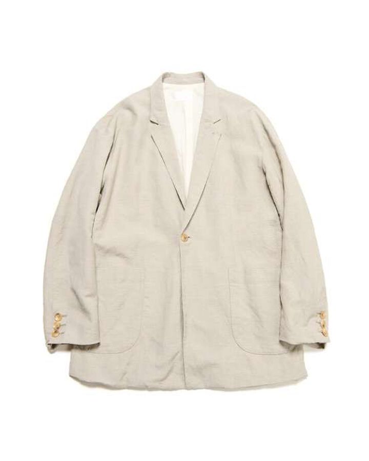 LINEN WOOL RELAX FIT 1BUTTON BLAZER