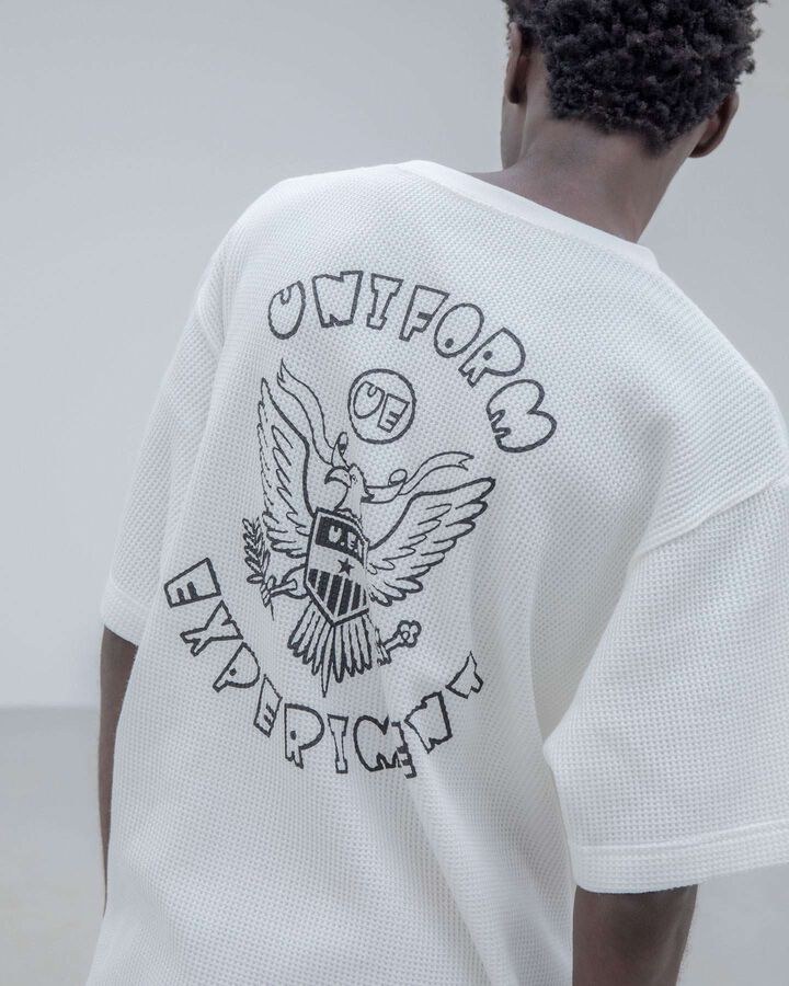 UE NAVY WAFFLE TEE,BLACK, medium image number 3