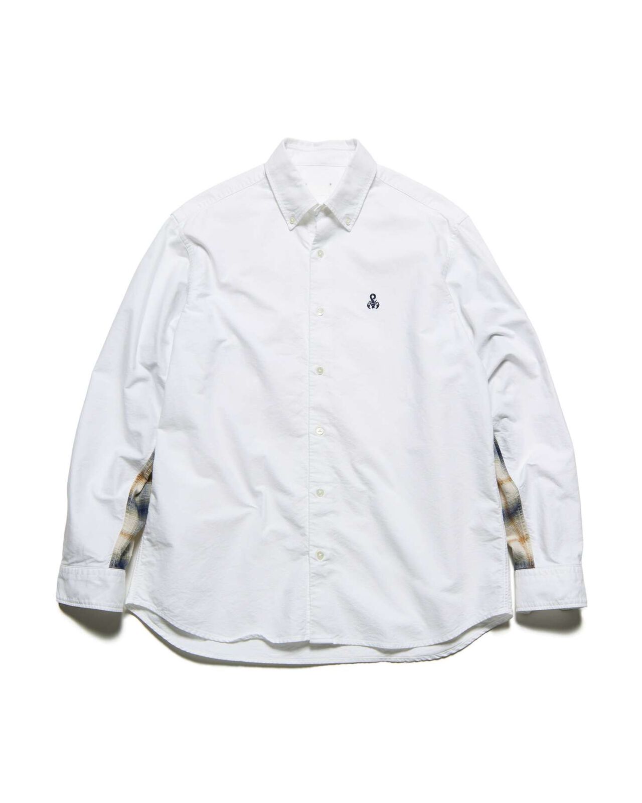 CHECK PANELED B.D SHIRT,WHITE, large image number 0