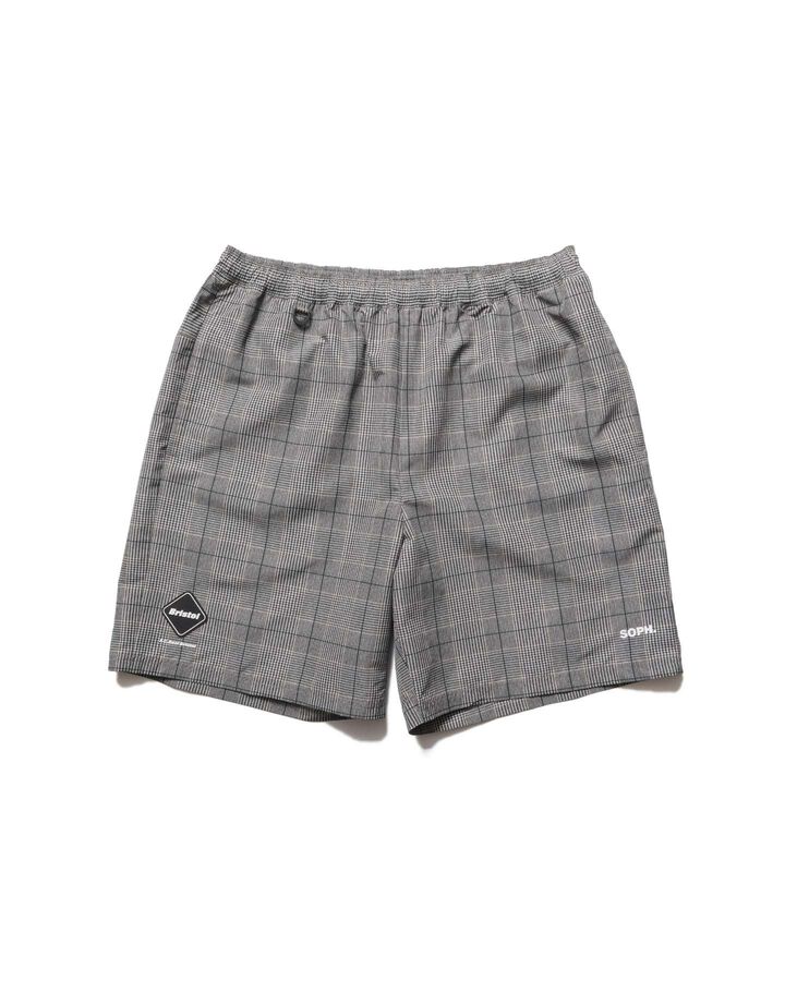 PLAID PRACTICE SHORTS,GRAY, medium