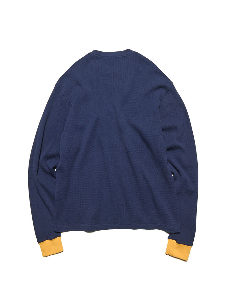 COLOR RIBBED WAFFLE CREWNECK TOP,B, medium image number 1
