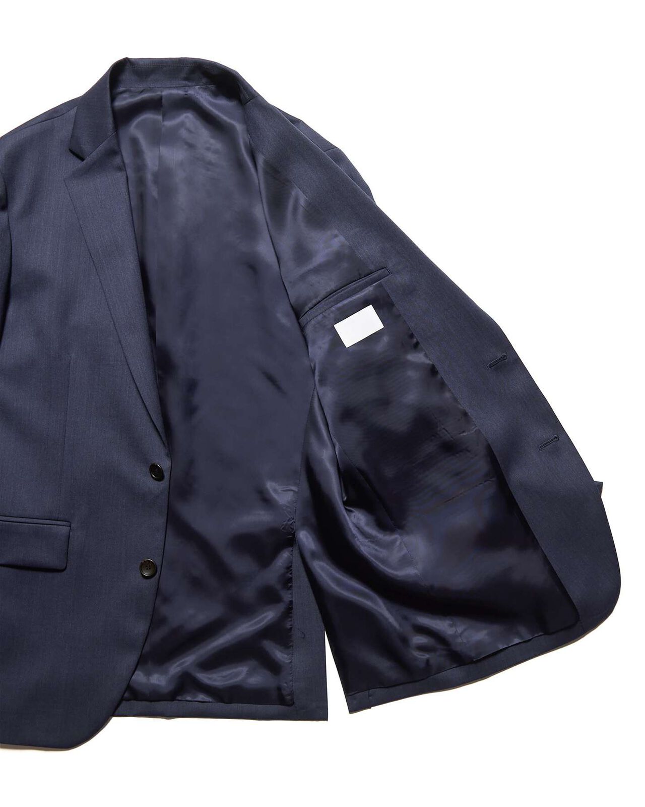 WOOL GABARDINE STANDARD 2-BUTTON JACKET,NAVY, large image number 4