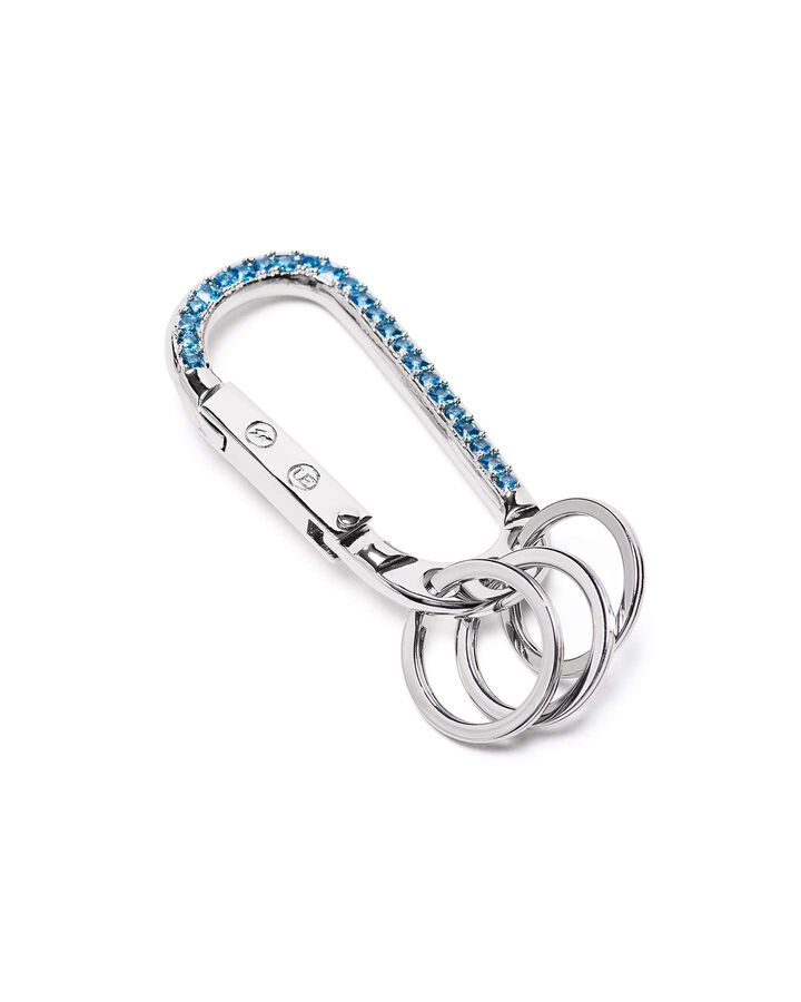 ZIRCONIA CARABINER,SILVER, medium