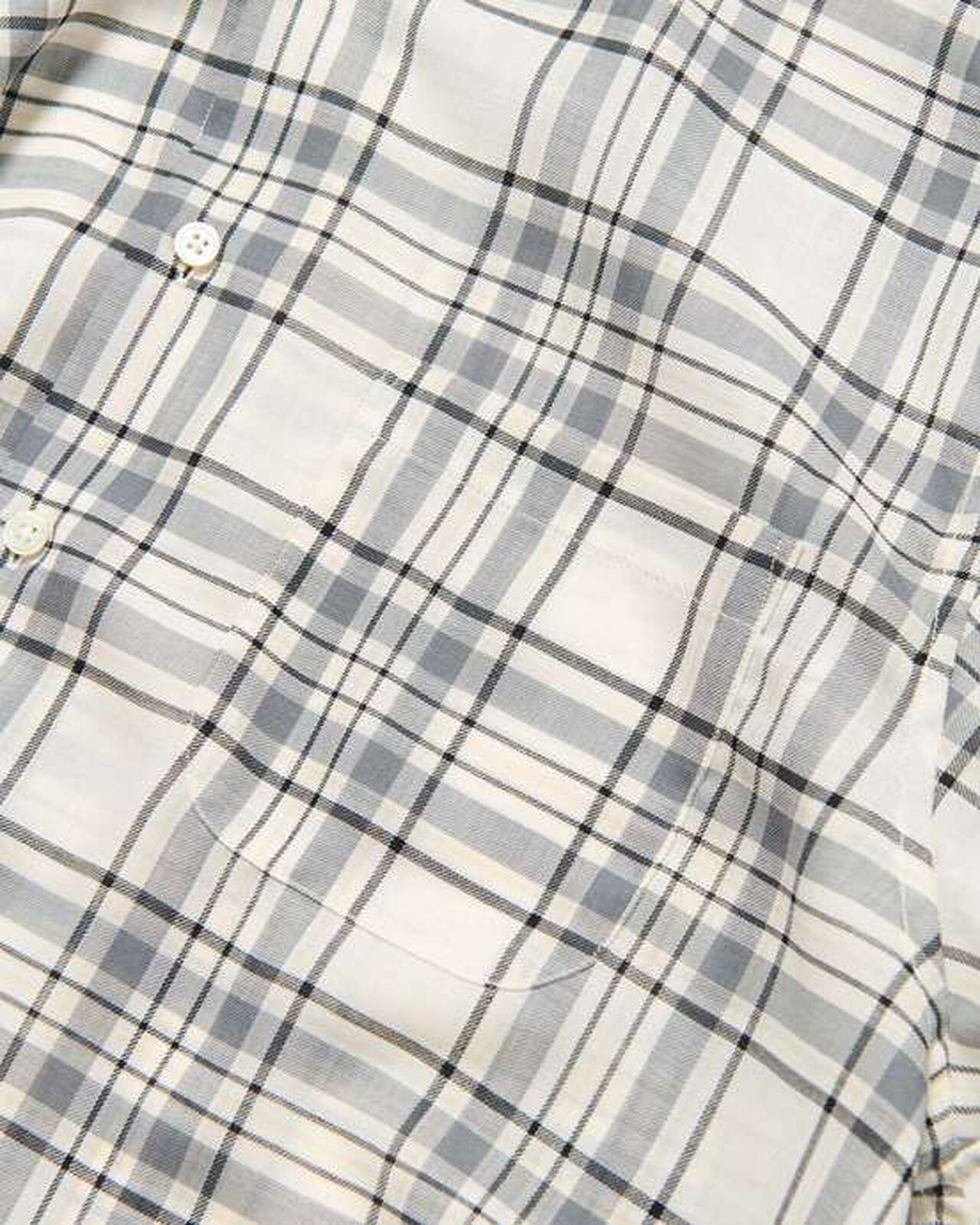 SUMMER WOOL CHECK SHIRT,WHITE, large image number 3