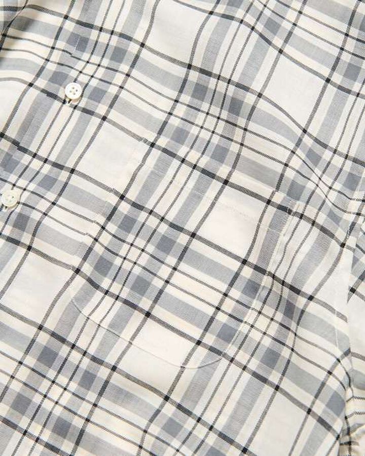 SUMMER WOOL CHECK SHIRT,WHITE, medium image number 3