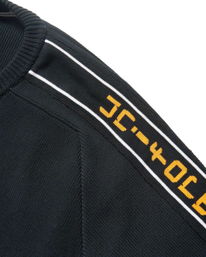 LINED LOGO SWEATER,BLACK, medium image number 3