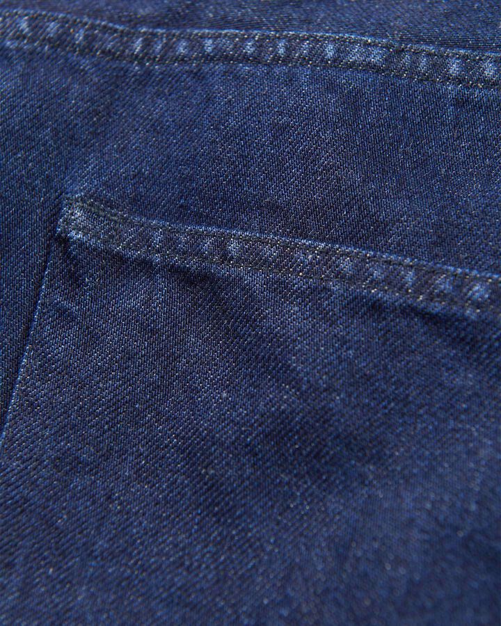 WASHED LINEN DENIM STANDARD PANTS,INDIGO, medium image number 4