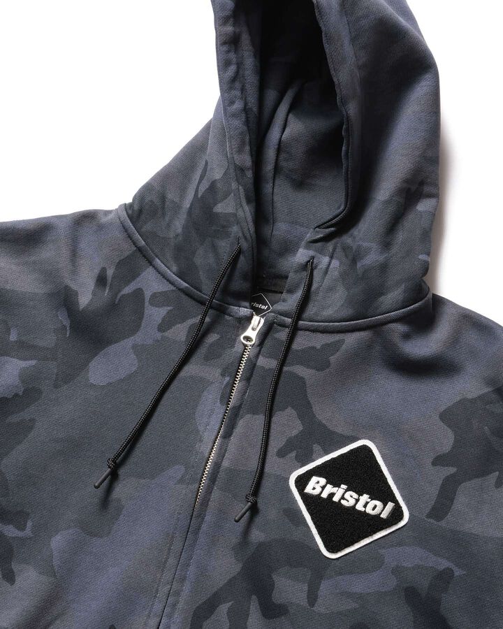 SLEEVE LOGO ZIP-UP SWEAT HOODIE,CAMOUFLAGE, medium image number 2
