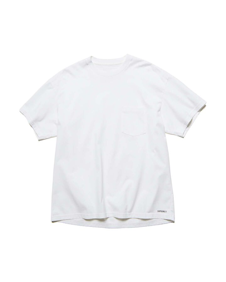 LUSTER COTTON ESSENTIAL S/S TEE,WHITE, medium