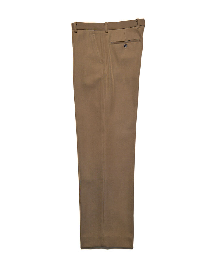DOESKIN WOOL TUCK SLACKS,BROWN, medium image number 1
