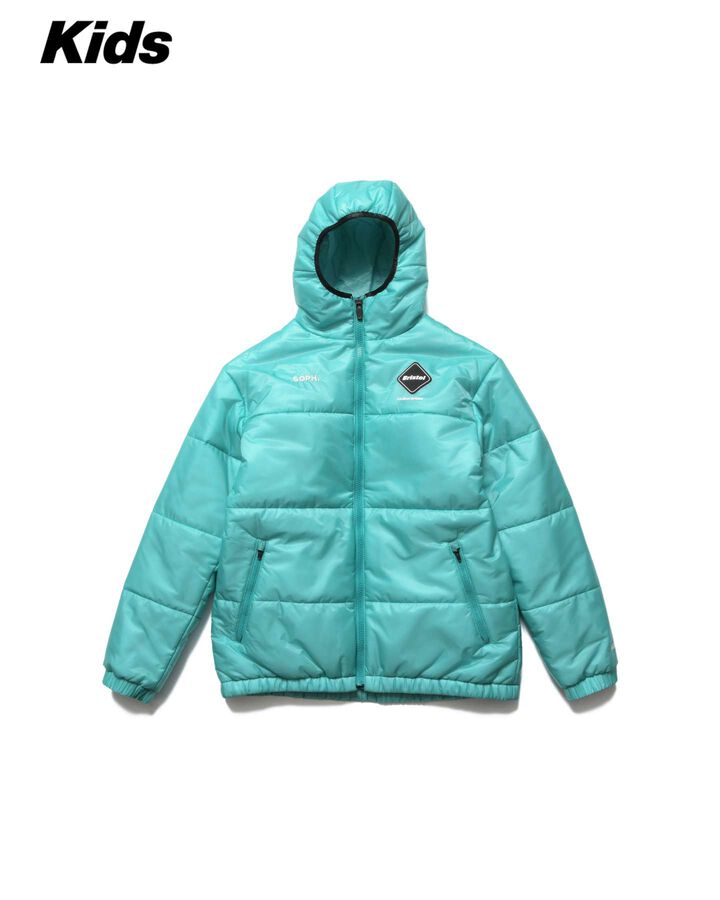 BASIC PADDED HOODED JACKET,TURQUOISE, medium