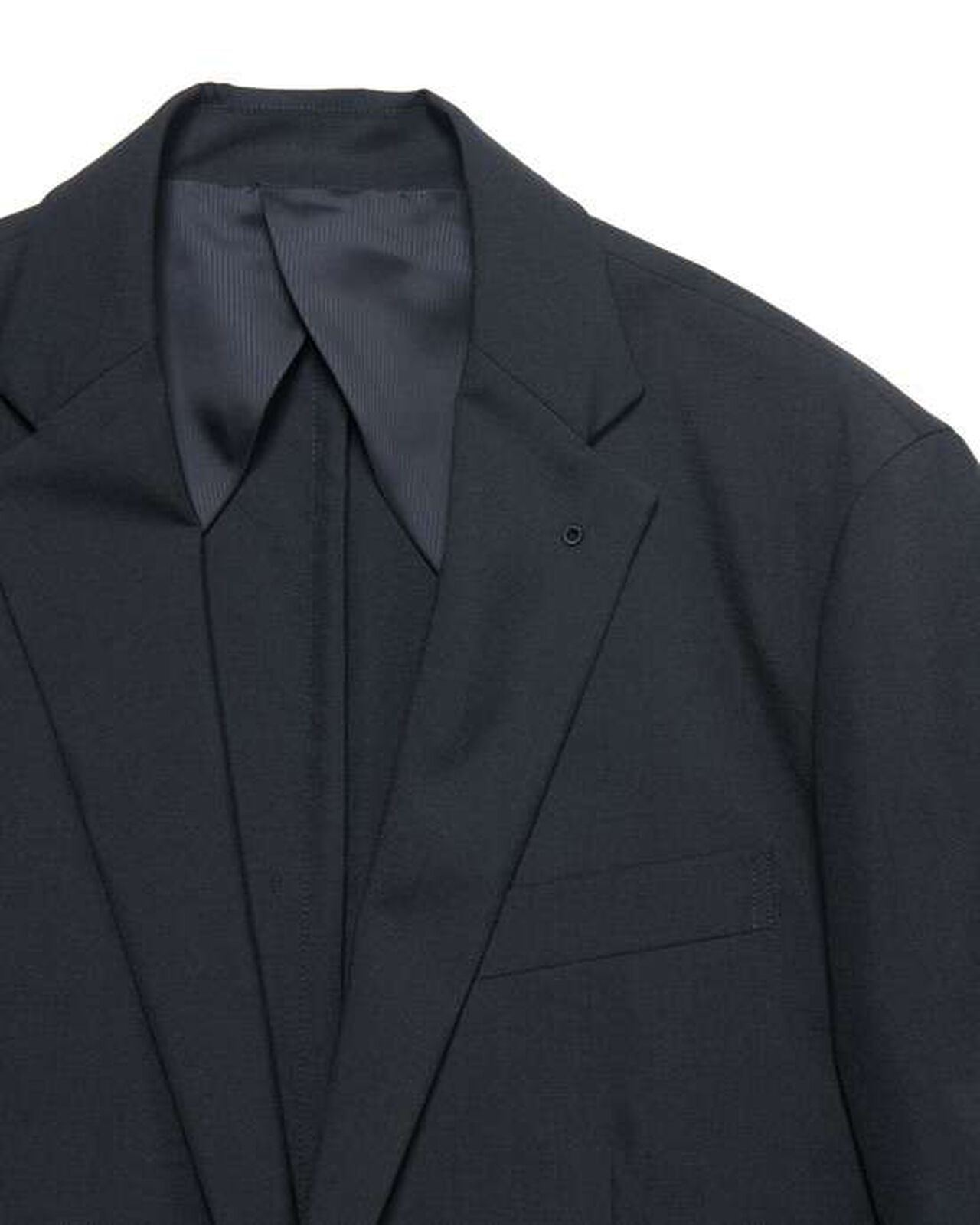SUMMER MERINO WOOL STANDARD 2BUTTON JACKET,BLACK, large image number 2