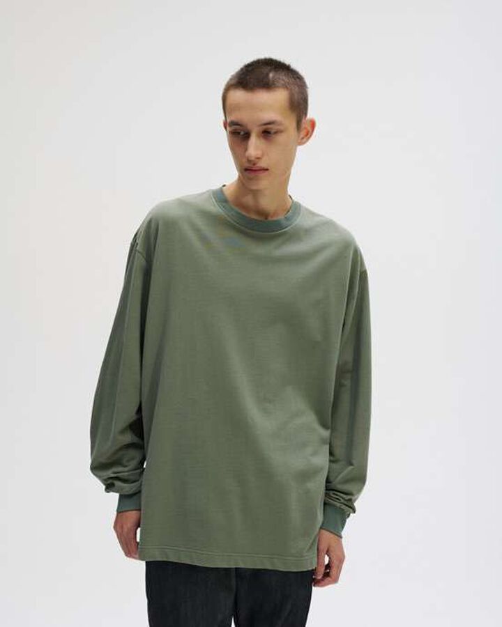 L/S CREWNECK TOP,KHAKI, medium image number 3