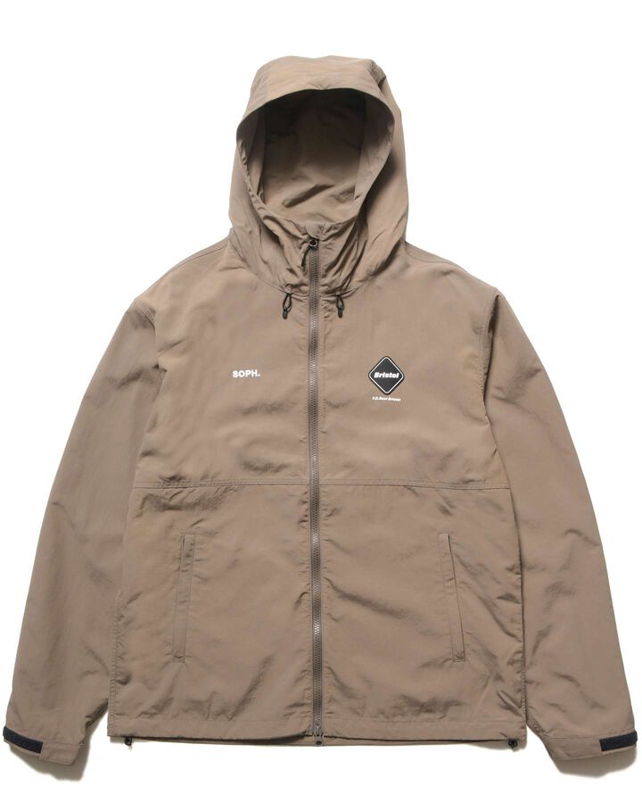 NYLON HOODED BLOUSON,MOCHA, medium image number 0
