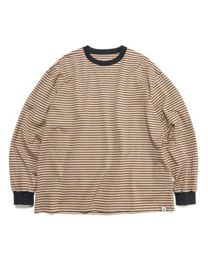 BORDER L/S TEE,BEIGE, medium image number 0