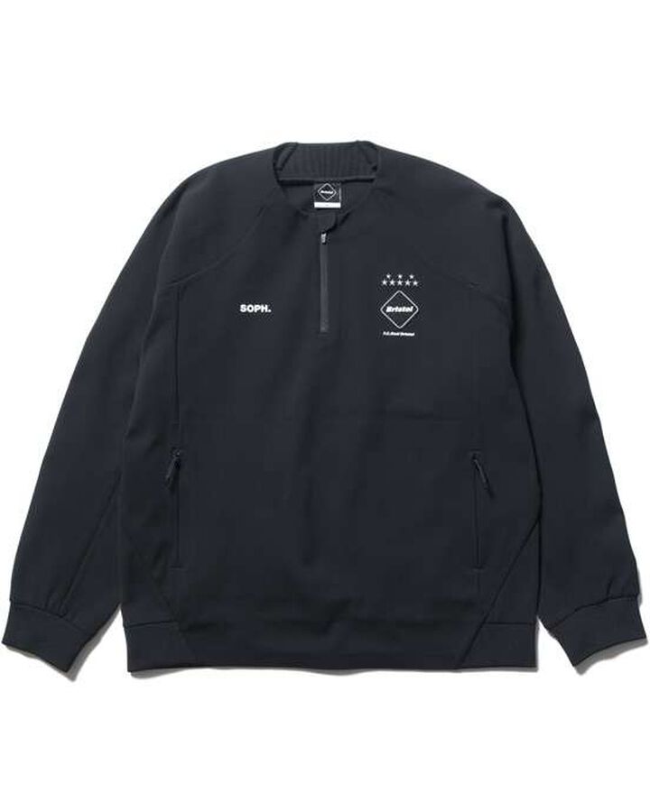 PDK HALF ZIP TOP,BLACK, medium