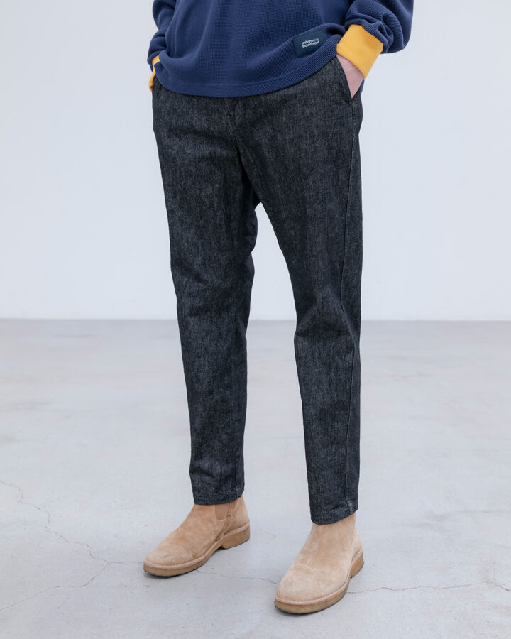 HIGH STRETCH DENIM TAPERED PANTS,INDIGO, medium image number 4