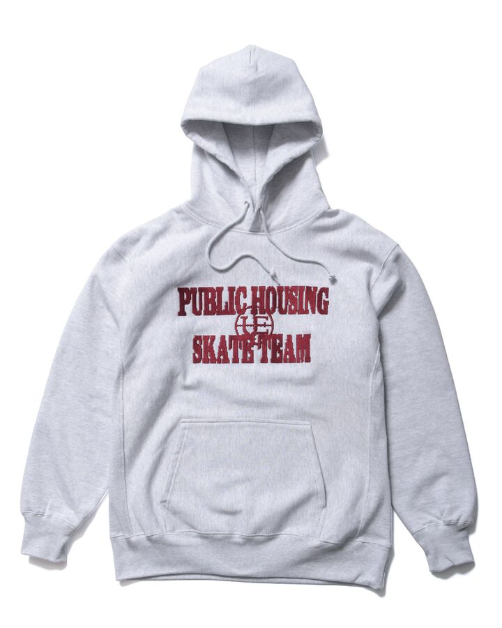 PUBLIC HOUSING SKATE TEAM SWEAT HOODIE,GRAY, medium