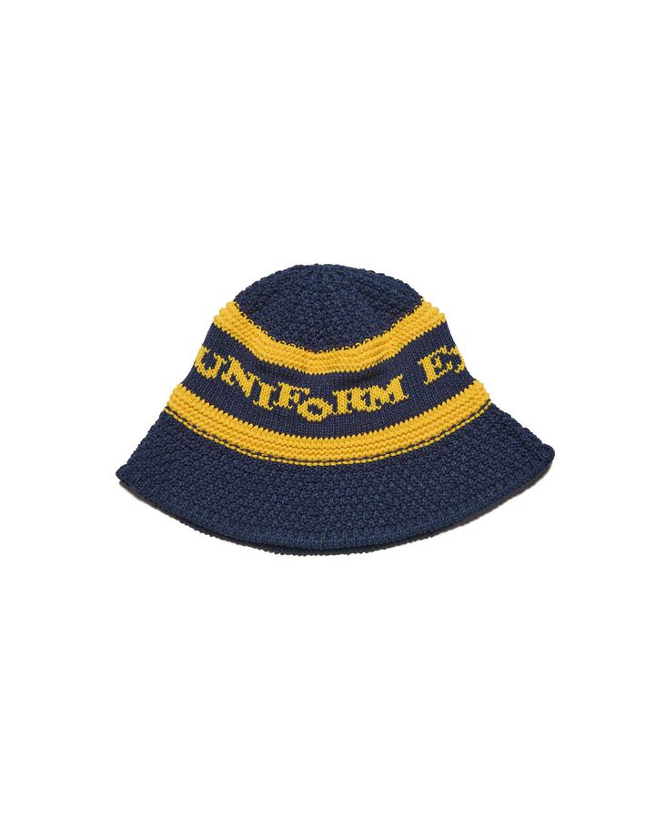 LOGO JACQUARD KNIT HAT,NAVY, medium