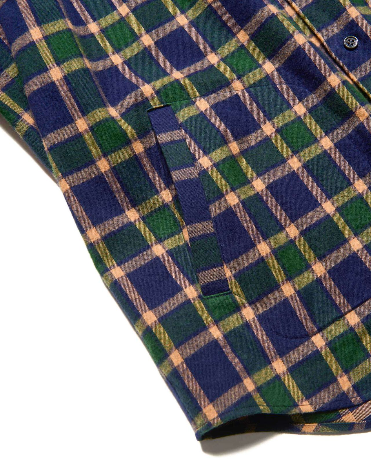 FLANNEL CHECK RIBBED SHIRT,NAVY, large image number 3