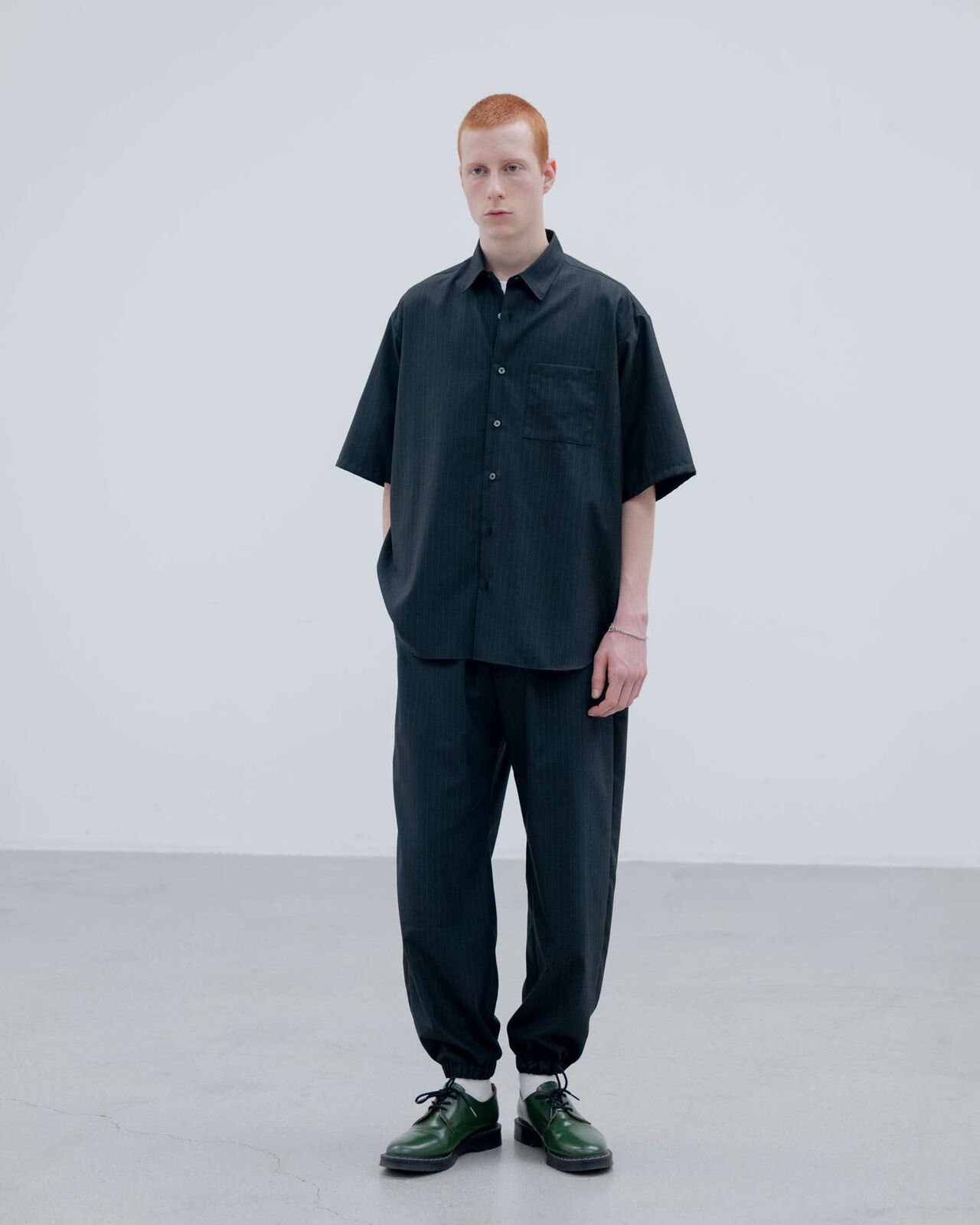 STRETCH WOOL RELAX-FIT S/S SHIRT,A, large image number 5