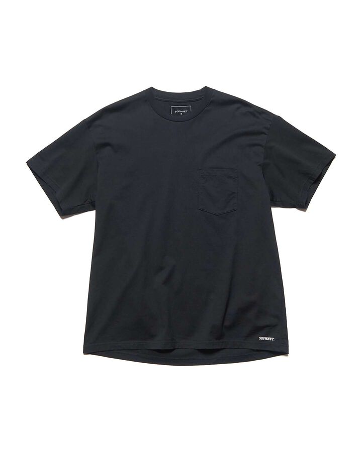LUSTER COTTON ESSENTIAL S/S TEE,BLACK, medium