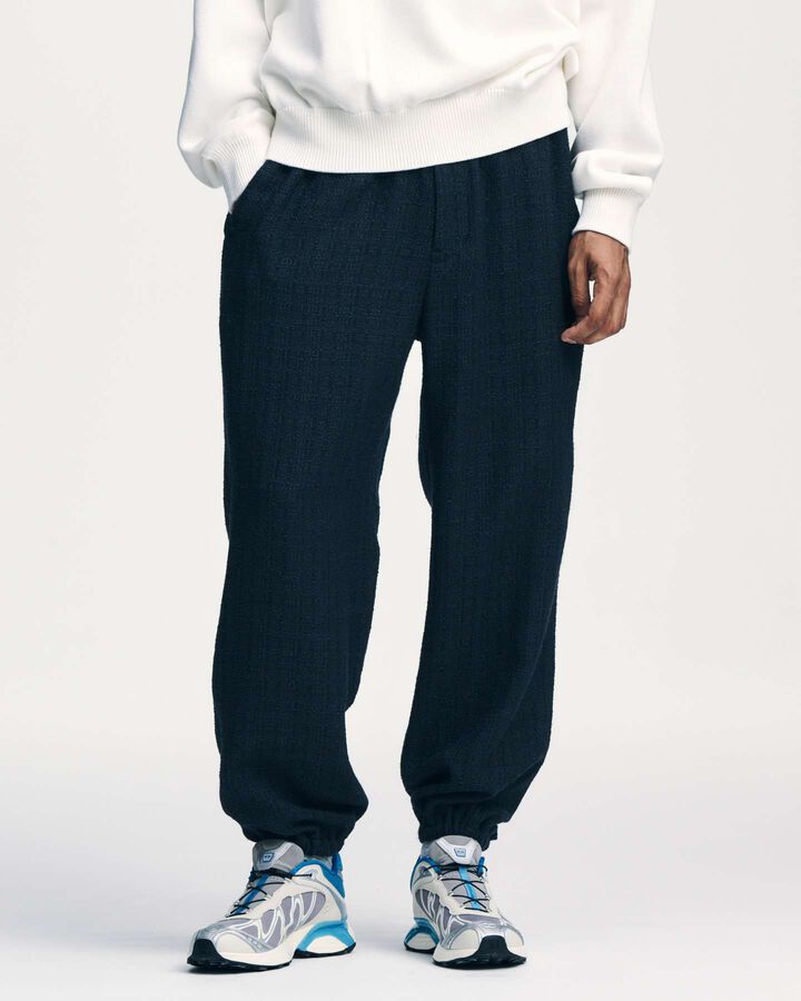 FANCY TWEED LOOSE-FIT JOGGER PANTS,A, medium image number 3