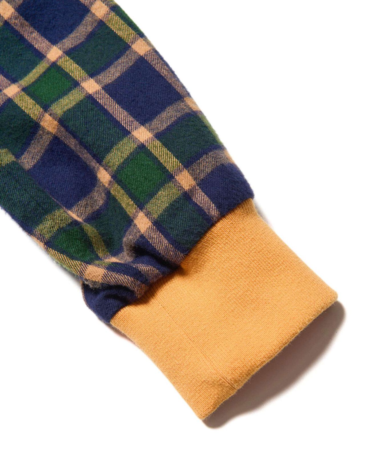 FLANNEL CHECK RIBBED SHIRT,NAVY, large image number 4
