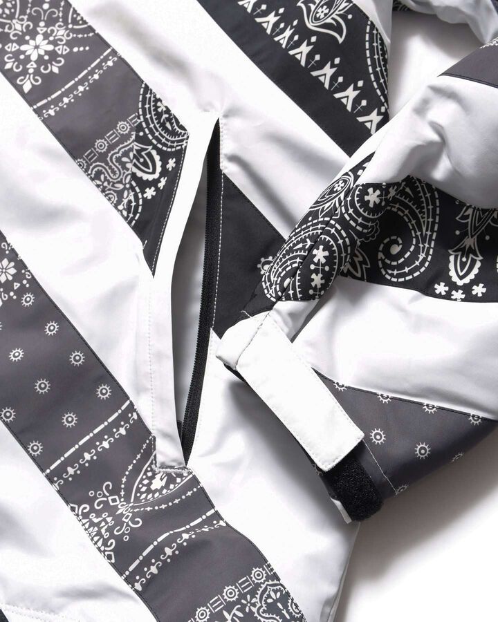 PATCHWORK STRIPE PRACTICE JACKET,BLACK, medium image number 4