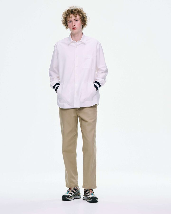 STRETCH TWILL SLIM SLACKS,BLACK, medium image number 4