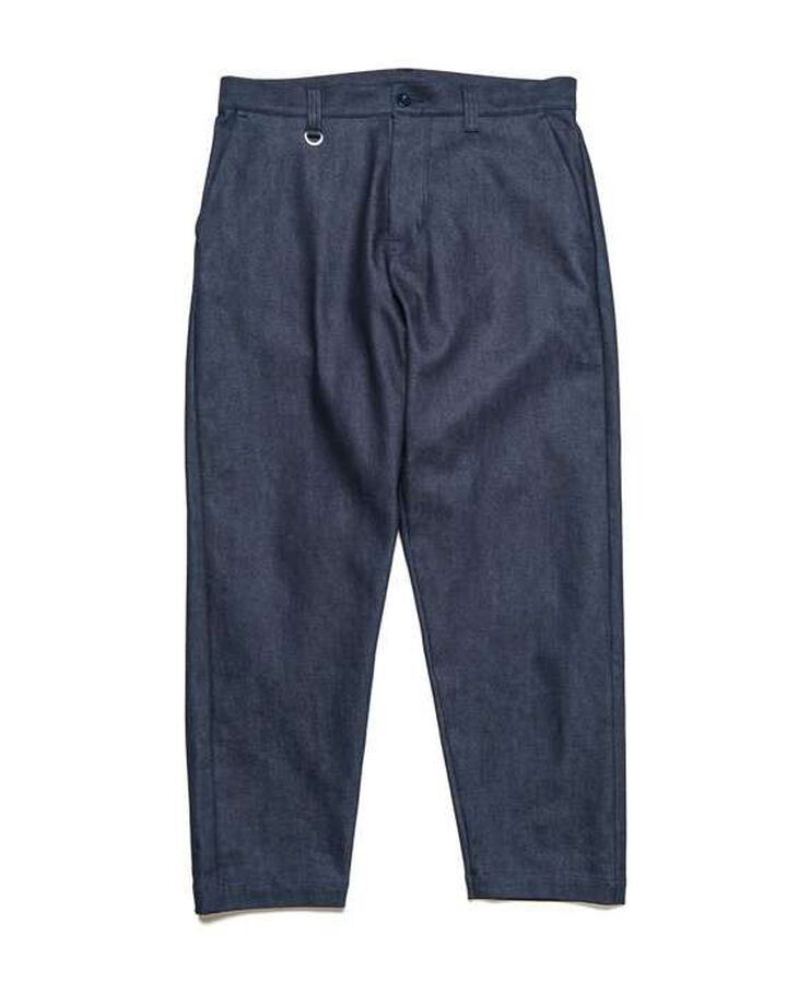 STRETCH DENIM WIDE CROPPED PANTS