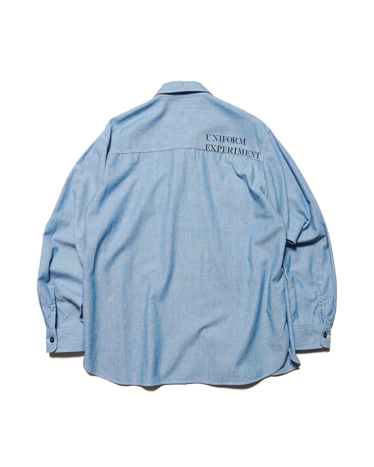 WASHED CHAMBRAY SHIRT,LIGHT INDIGO, large image number 1