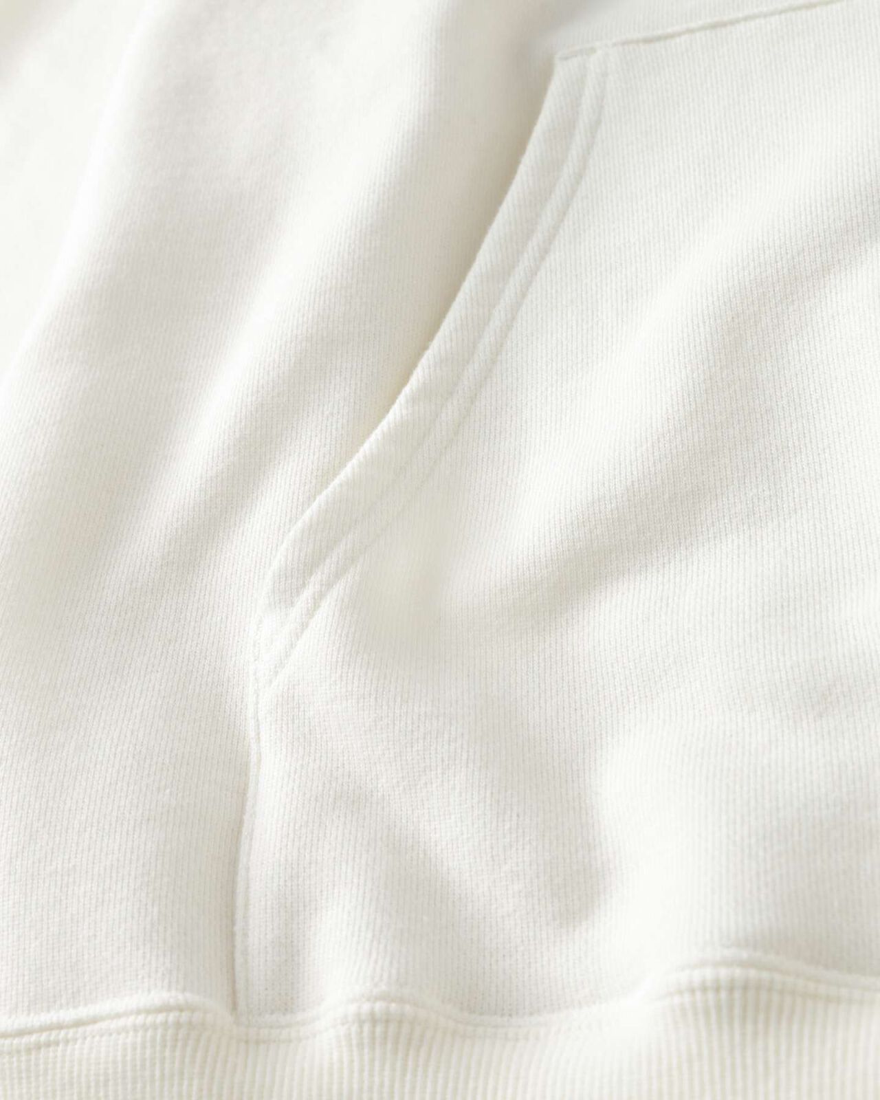 COTTON CASHMERE PULLOVER HOODIE,WHITE, large image number 2